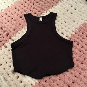 Lululemon black tank top cropped
